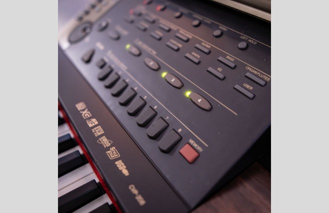 Used Yamaha CVP208 Satin Mahogany Digital Piano Complete Package (SN:601617) - Image 11